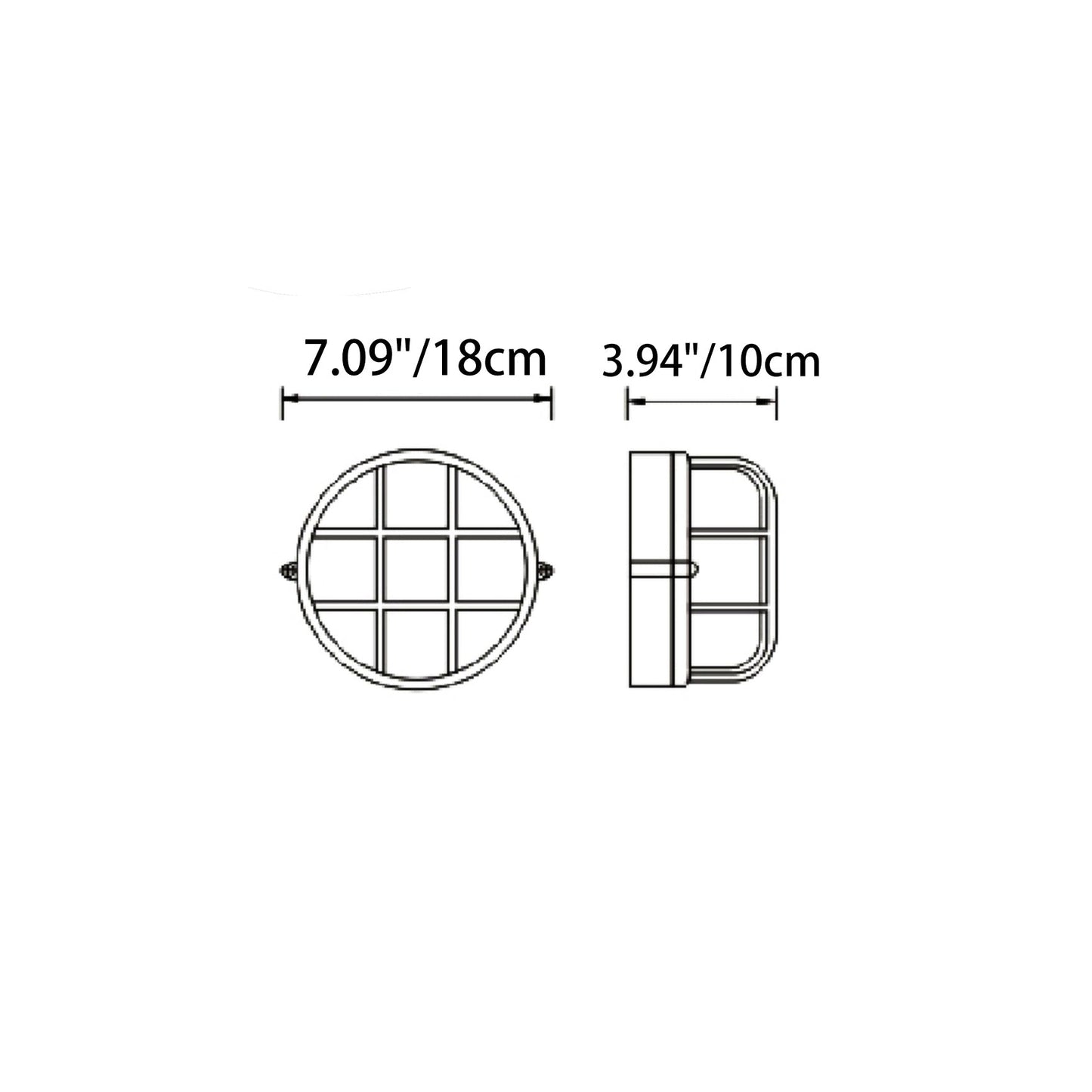 Contemporary Industrial Waterproof Aluminum Glass Frosted Round 1-Light Wall Sconce Lamp For Outdoor Patio