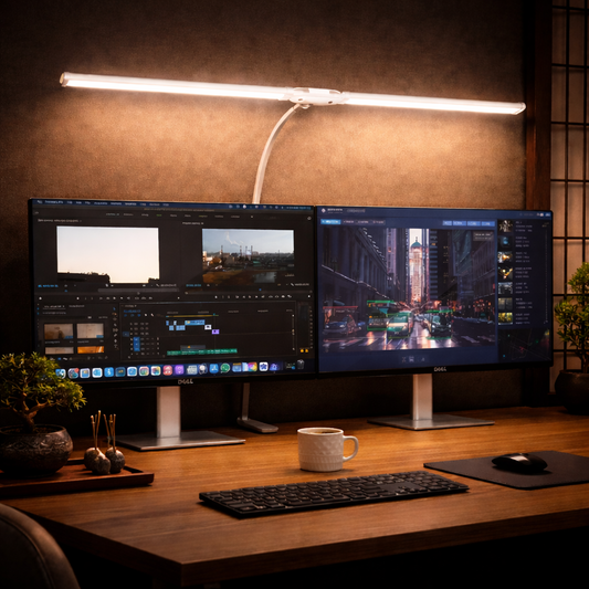 Single Double Triple Head LED Clip Desk Lamp Dimmable USB Eye-Caring Architect Table Studio Recording Lamp Computer Monitor Light for Office