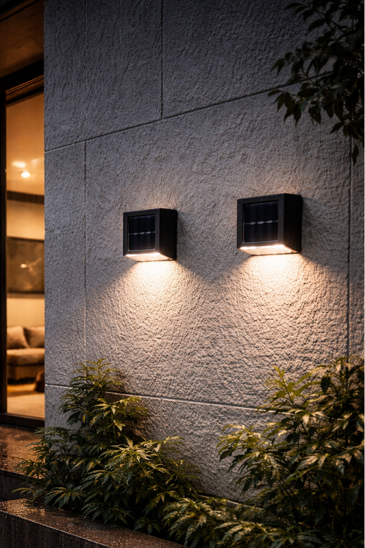 Outdoor Solar Up Down Wall Light Waterproof LED Solar Powered Exterior Wall Lamp for Garden Patio Porch Fence
