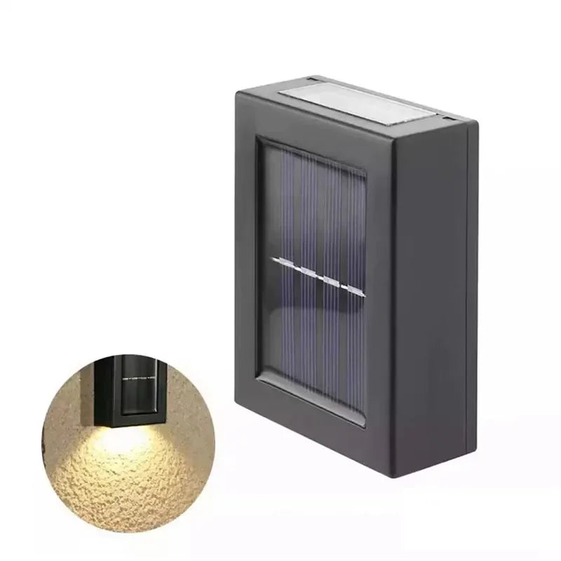 Outdoor Solar Up Down Wall Light Waterproof LED Solar Powered Exterior Wall Lamp for Garden Patio Porch Fence