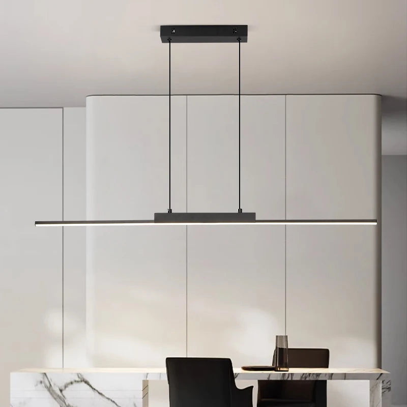 Pendant Strip Lights Modern Simple Dining Room Lights For Kitchen Long Chandelier Living Room Pendant Lamp Home Decoration Lighting