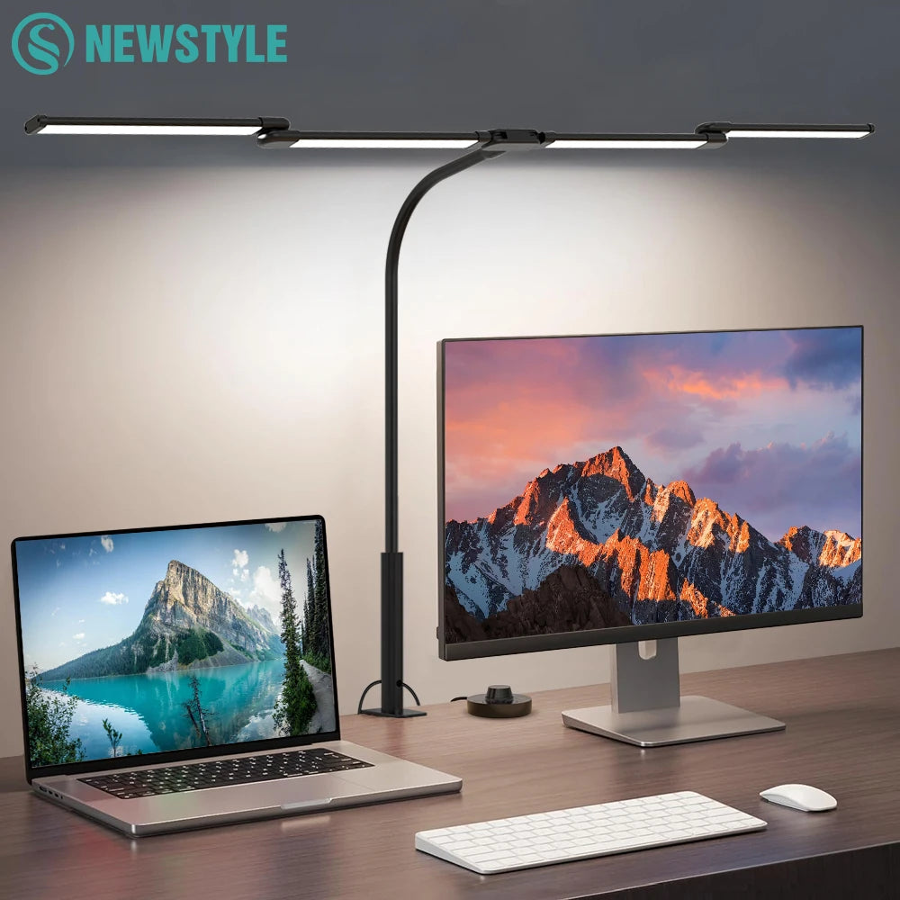 LED Ultra Bright Desk Lamp Dimmable Clip-On Light Flexible Gooseneck Clamp Lamp Office Recording Studio Task Lighting
