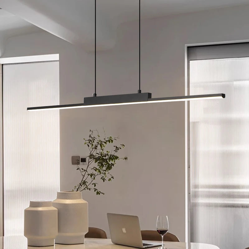 Pendant Strip Lights Modern Simple Dining Room Lights For Kitchen Long Chandelier Living Room Pendant Lamp Home Decoration Lighting