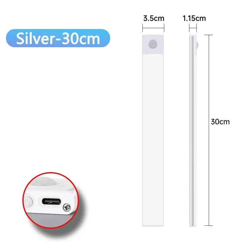 LED Cabinet Light USB-C Rechargeable Motion Sensor Led Lamp for Kitchen Wardrobe Cabinet Lighting