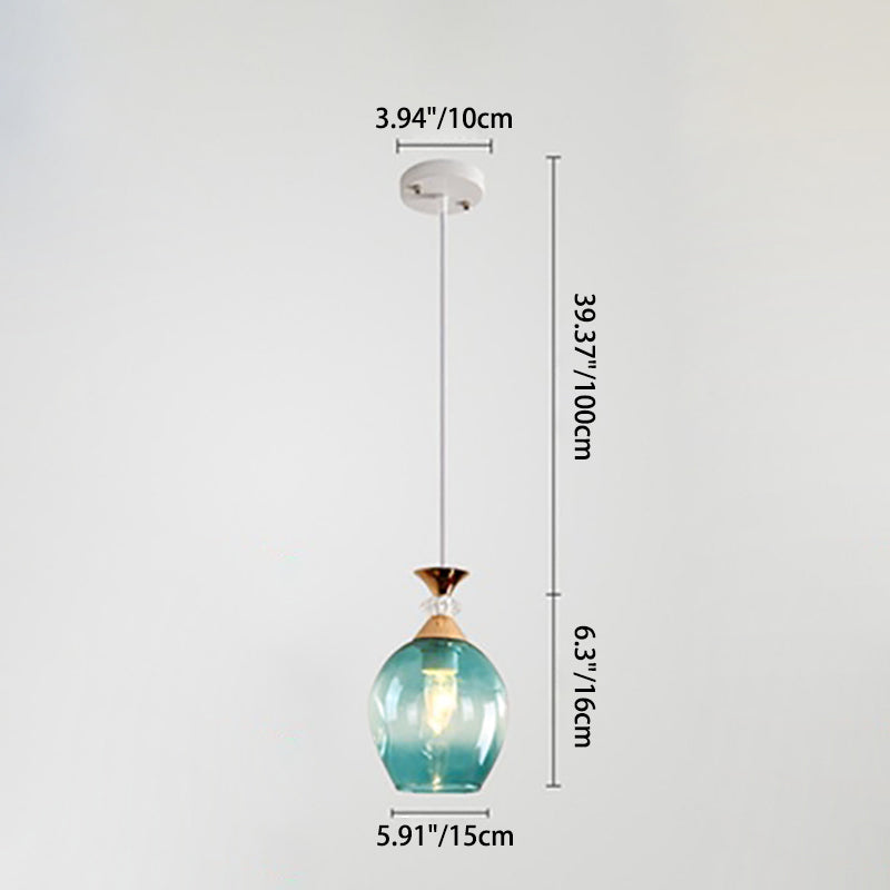 Nordic Gradient Glass Orb 1/3 Light Chandelier