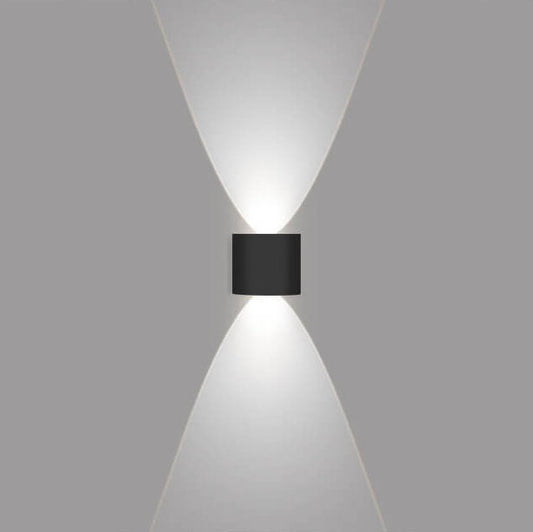 Modern Black Aluminum Waterproof Outdoor Patio LED Wall Sconce Lamp