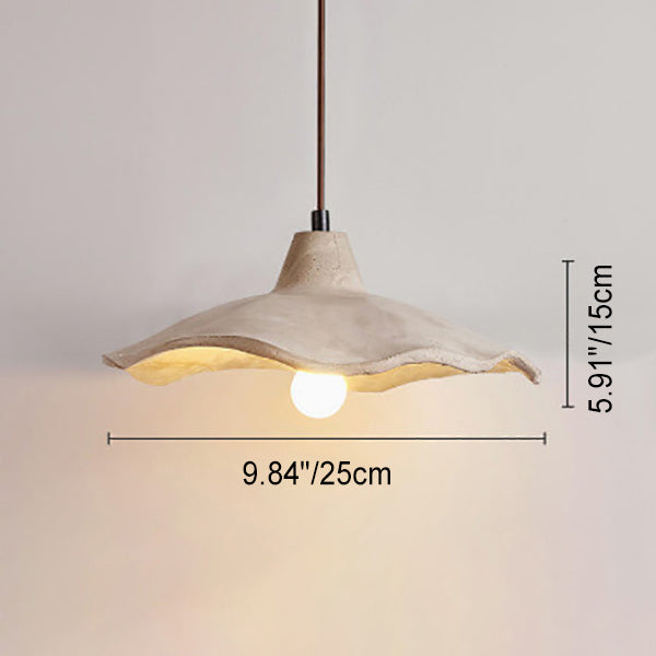 Japanese Vintage Flower Shape Lampshade Cement 1/2/3-Light Island Light Chandelier