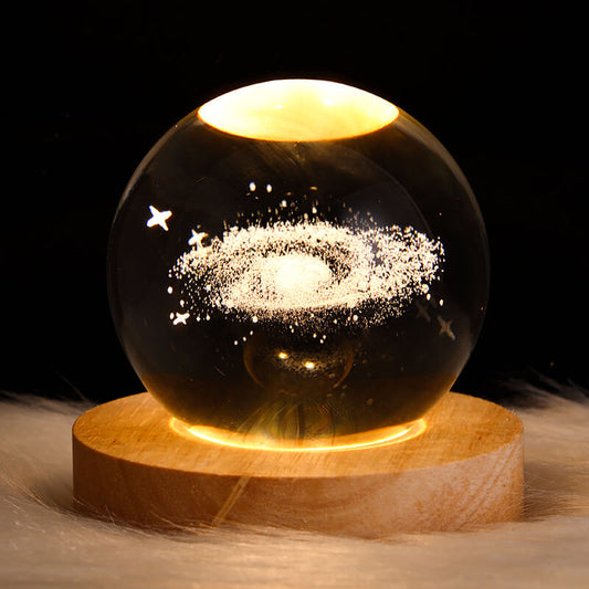 Creative Decorative Star System Crystal Ball USB LED Night Light Table Lamp