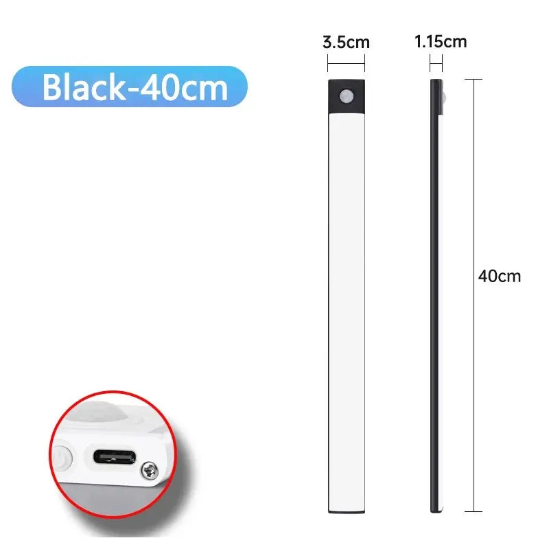 LED Cabinet Light USB-C Rechargeable Motion Sensor Led Lamp for Kitchen Wardrobe Cabinet Lighting